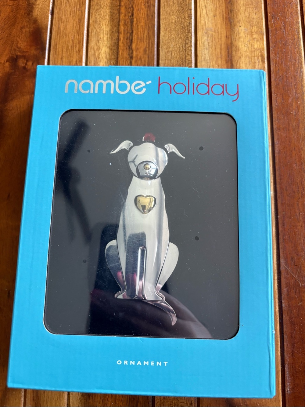 Nambe Design Your Life Holiday Christmas Ornament 2 toned Metal Puppy Dog